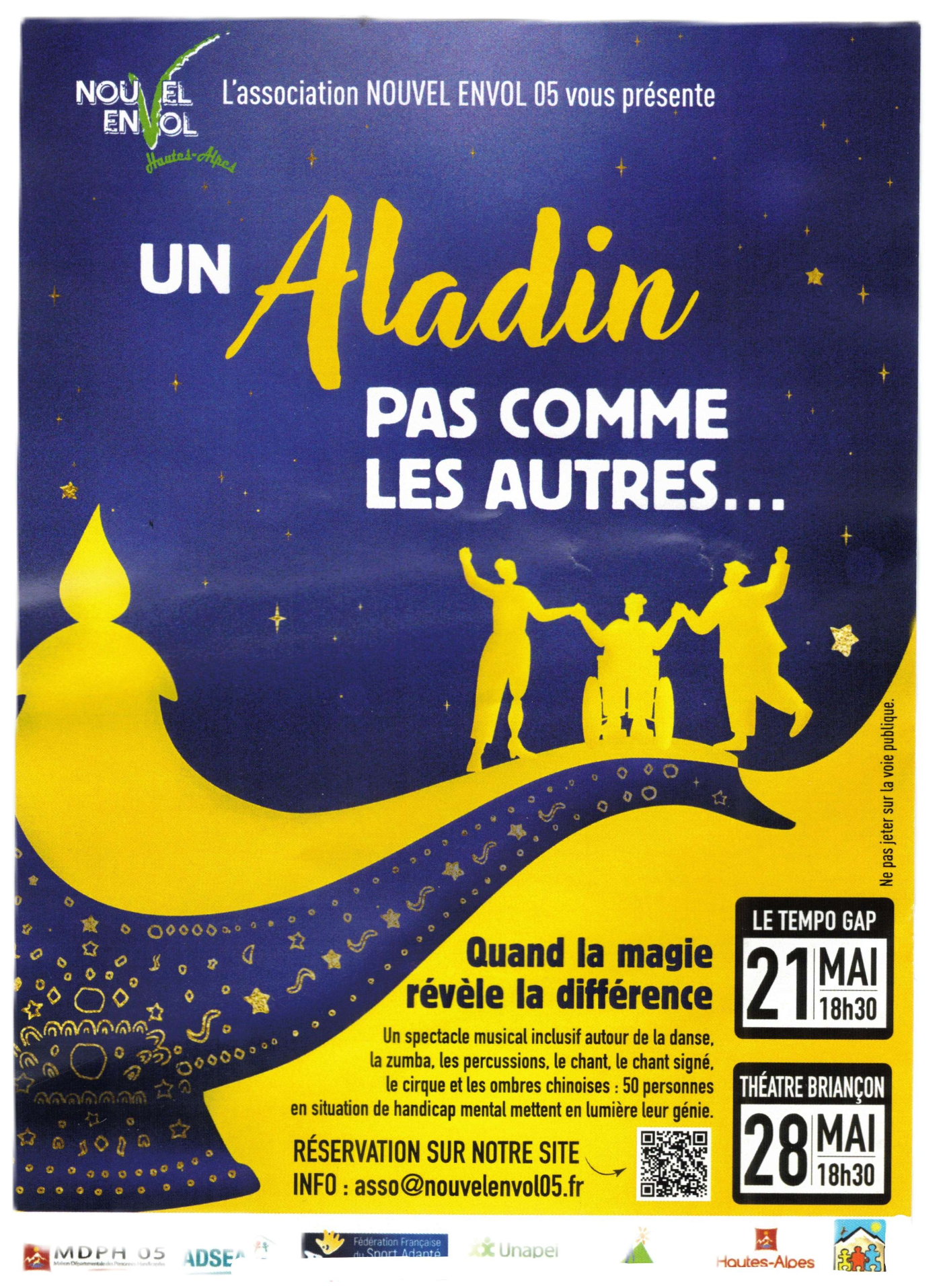 Soutien au spectacle de l'association Nouvel Envol 05